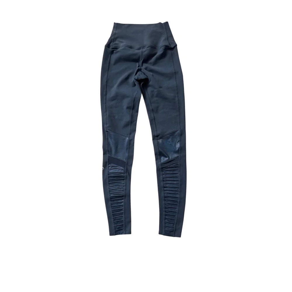 Alo Yoga High-Waist Moto‎ Leggings Dark Grey XS